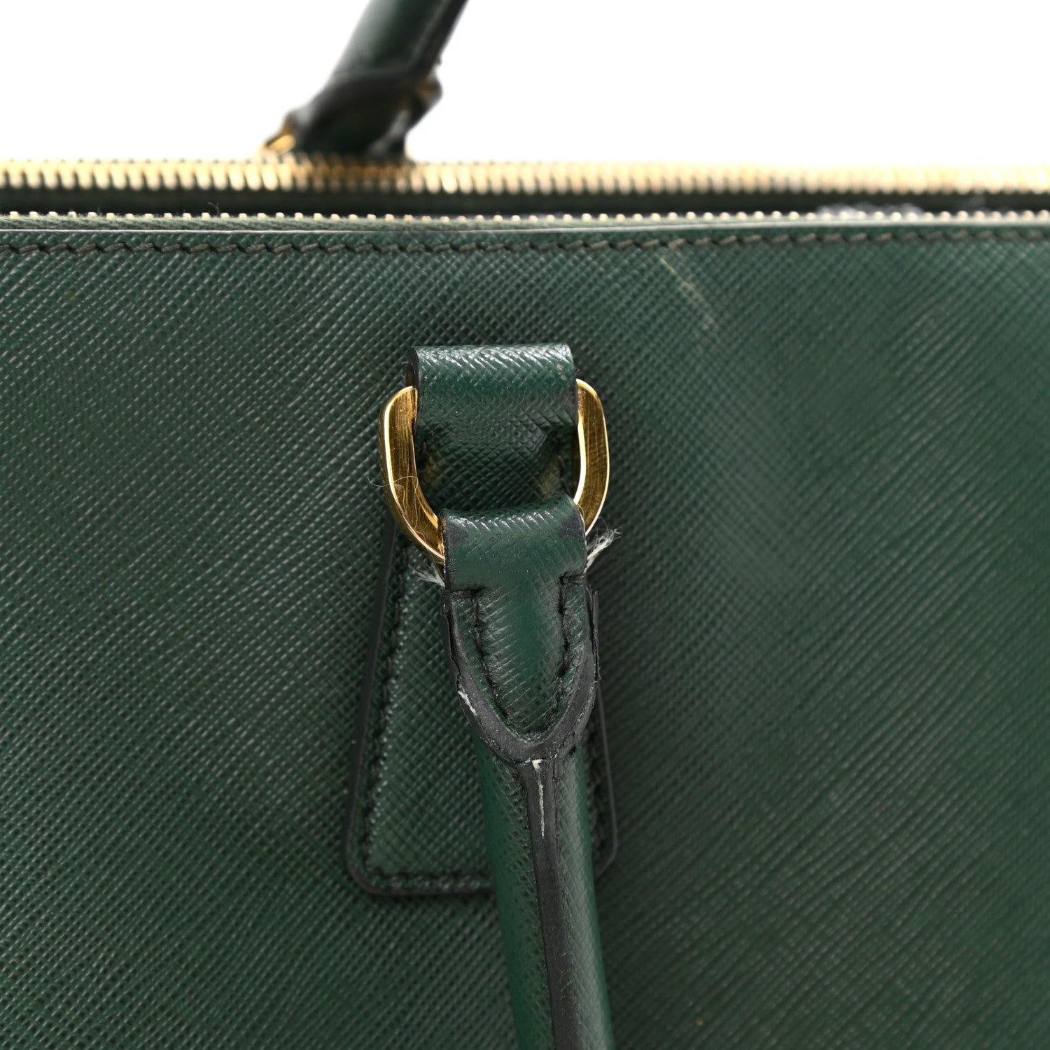 Prada Saffiano Large Galleria Double Zip Tote Militare 15 of 17