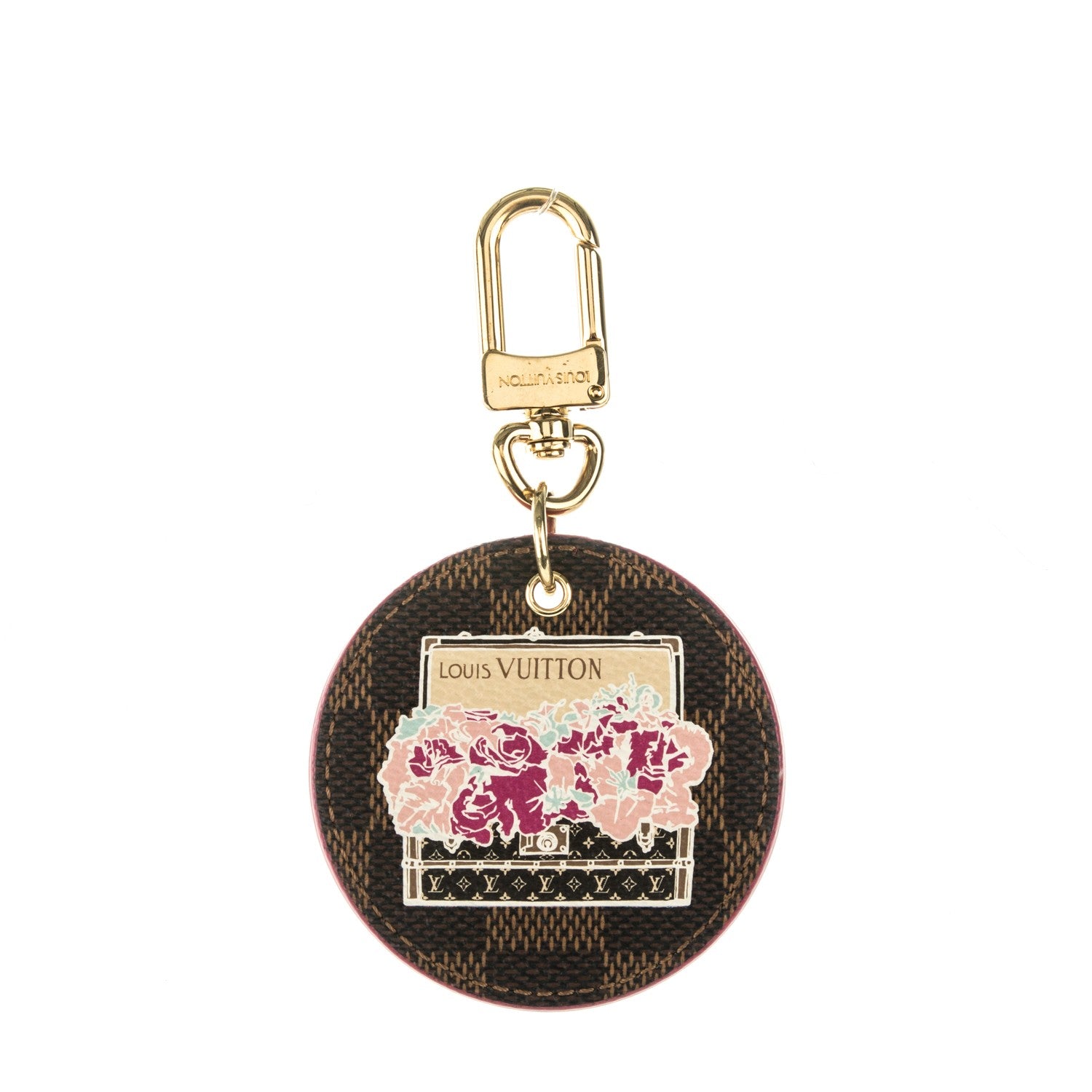 Louis Vuitton Damier Ebene Illustre Posies Bag Charm 1 of 5