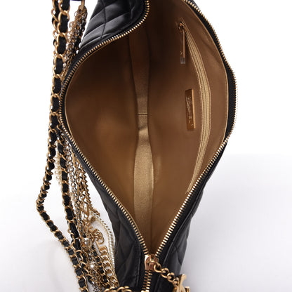 Chanel Lambskin Quilted All About Chains Hobo Black 5 of 10