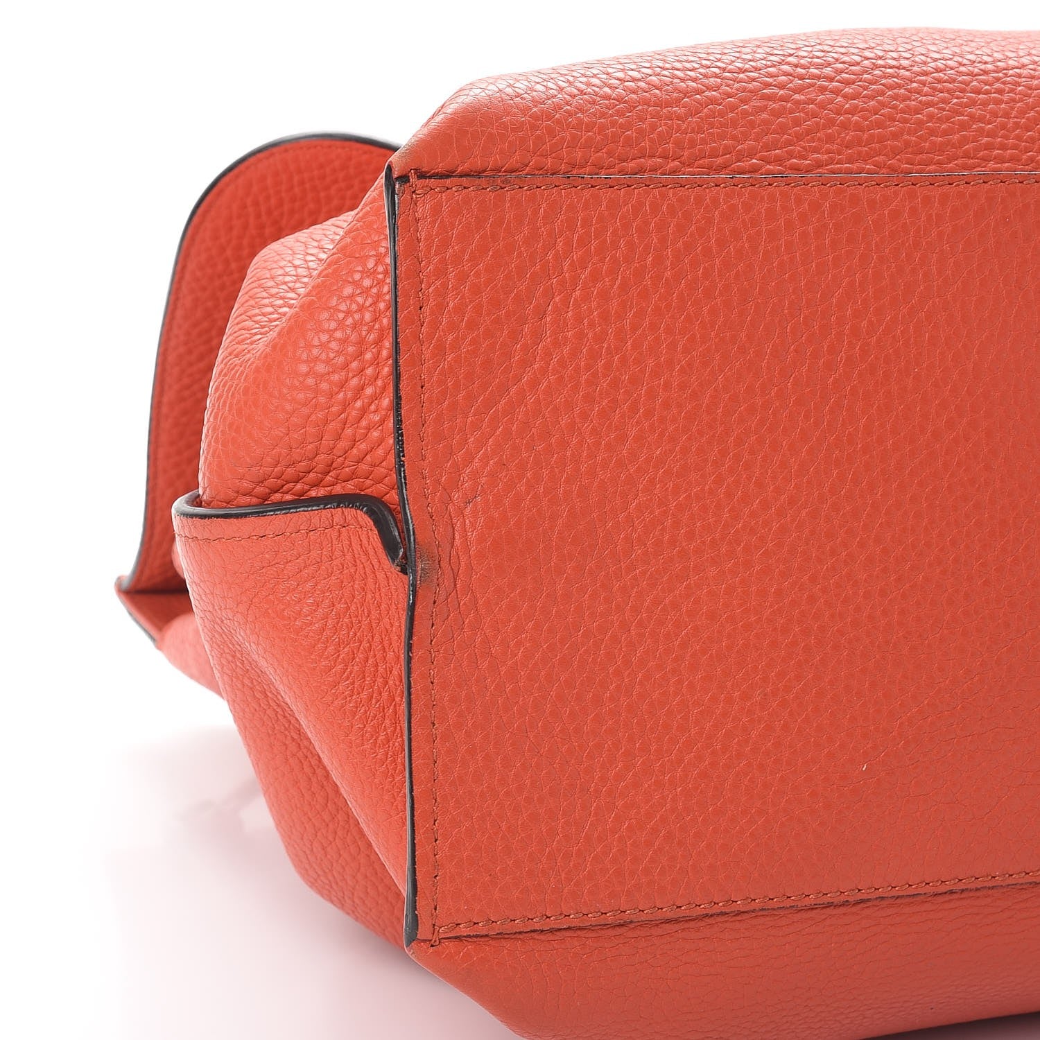 Gucci Cellarius Calfskin Large Bamboo Daily Top Handle Bag New Dark Orange 16 of 18