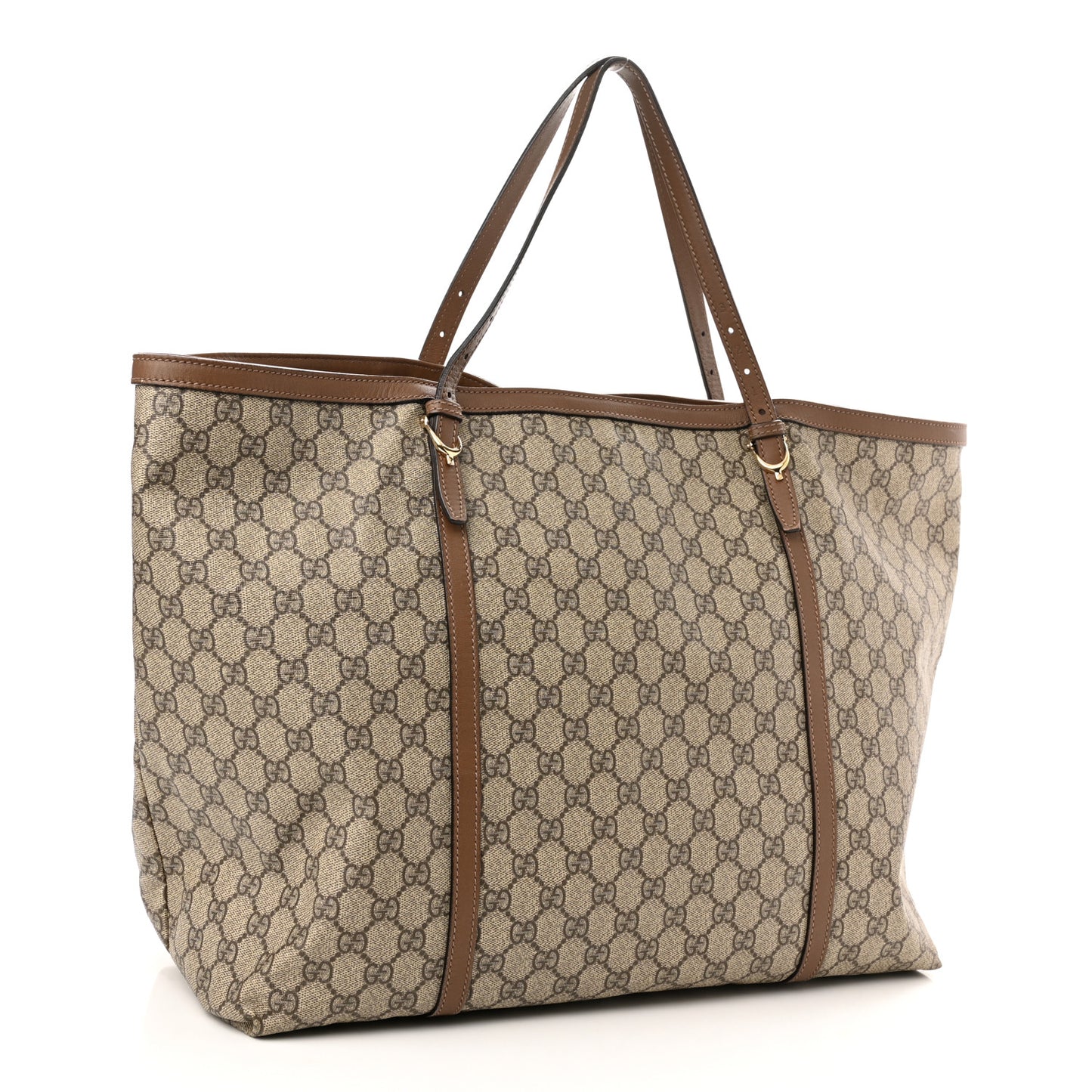 GG Supreme Monogram Medium Nice Tote Brown