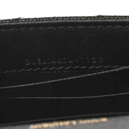 Saint Laurent Grain De Poudre Matelasse Chevron Small Monogram Envelope Wallet Black 7 of 7