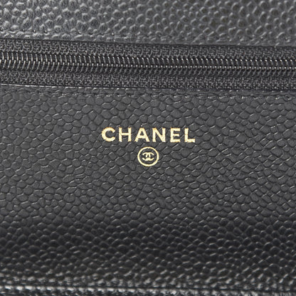 Chanel Caviar Quilted Wallet On Chain WOC Black 6 of 10