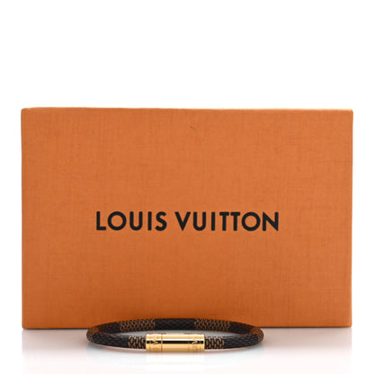 Louis Vuitton Damier Ebene Keep It Bracelet 19 5 of 5