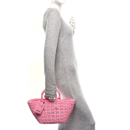 Balenciaga Varnished Faux Calfskin Braided Varnished XS Bistro Basket Violet Roseate 2 of 9