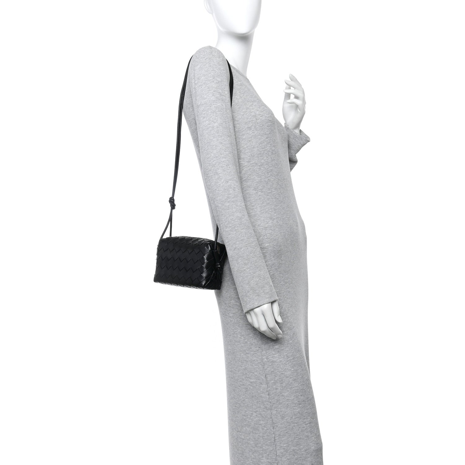 Bottega Veneta Nappa Intrecciato Mini Loop Camera Bag Black 2 of 9
