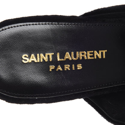 Saint Laurent Velvet LouLou 95 Mules 41 Black 6 of 8