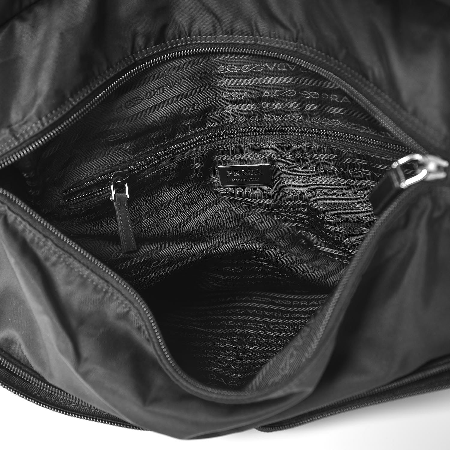 Prada Nylon Vela Messenger Bag Black 5 of 11