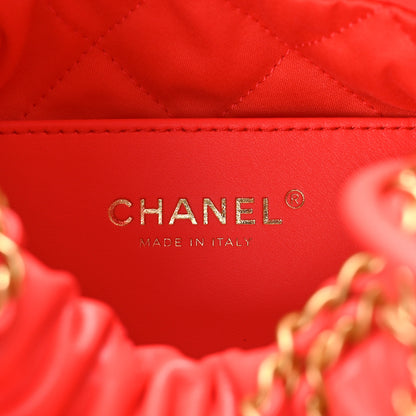 Chanel Shiny Calfskin Quilted Mini Chanel 22 Coral 6 of 9