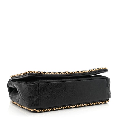 Chanel Caviar Quilted Never Ending Chain Flap Black 4 of 11