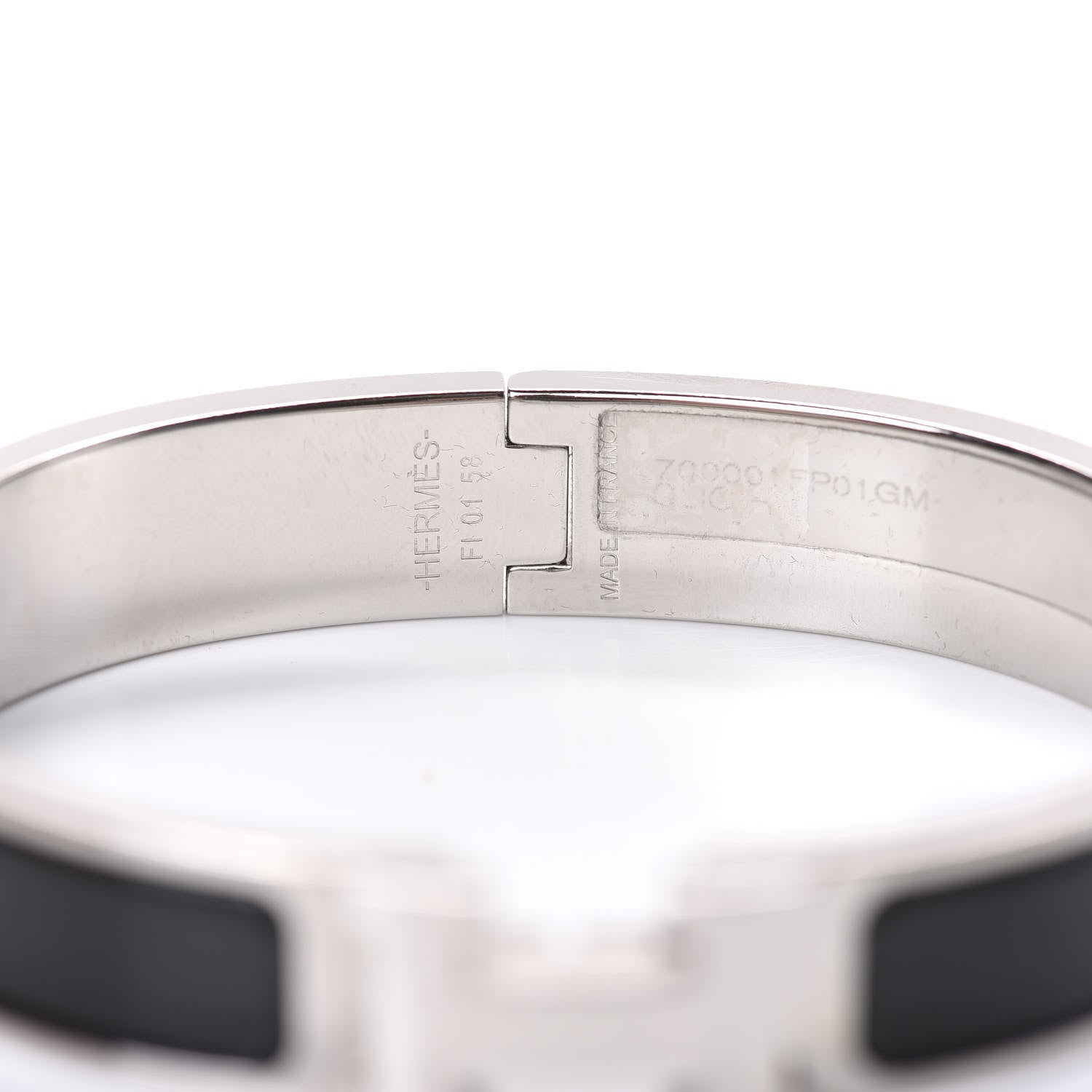 Hermes Enamel Narrow Clic Clac H Bracelet GM Black 3 of 4