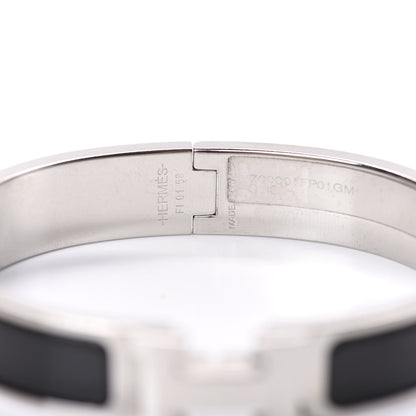 Hermes Enamel Narrow Clic Clac H Bracelet GM Black 3 of 4