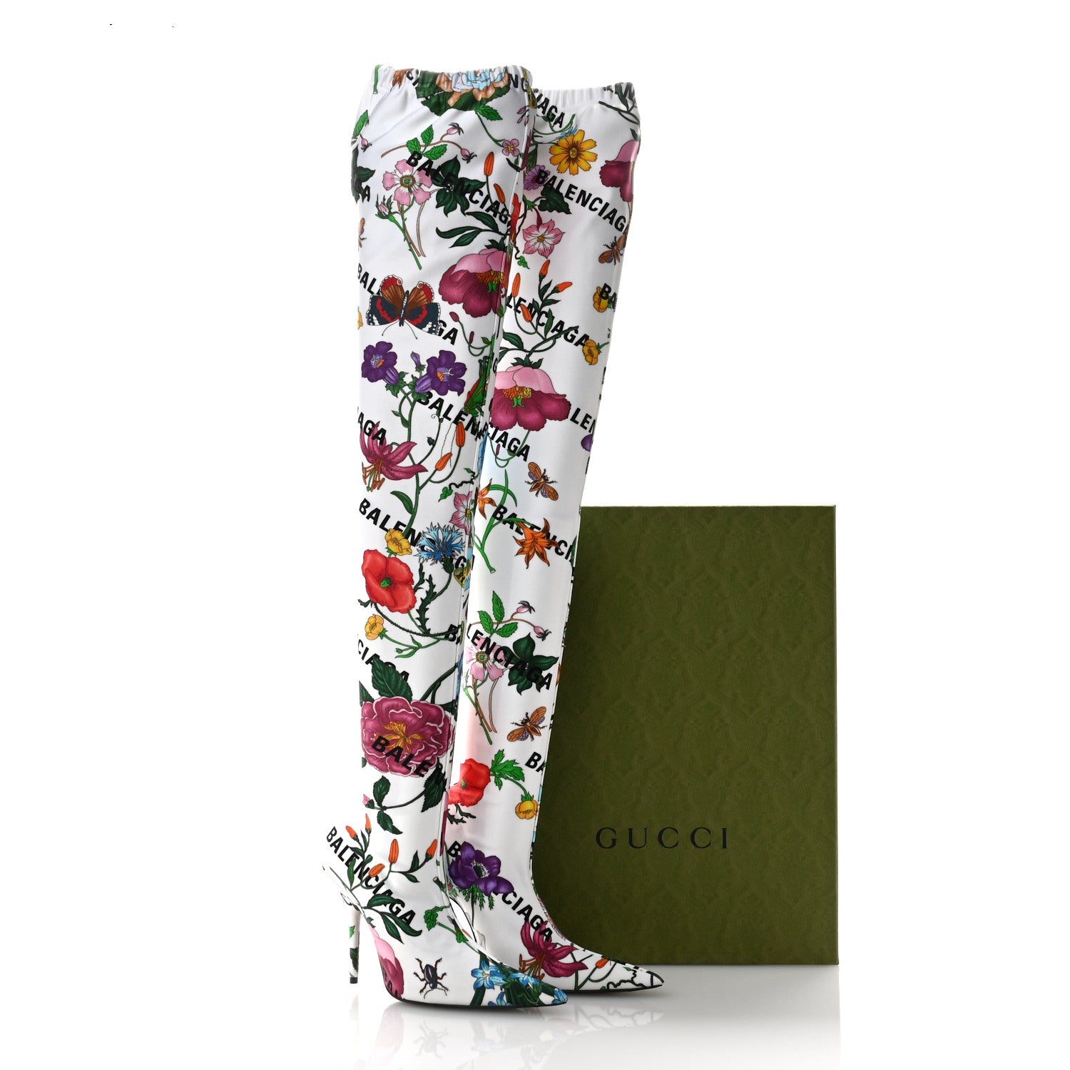 ※あやや⚫︎Balenciaga花柄ブラウス⚫︎GUCCIボルドーニット BALENCIAGA - ※あやや様専用⚫︎Balenciaga花柄ブラウス⚫︎GUCCI