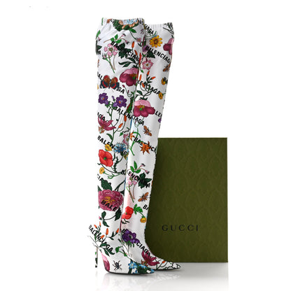 Balenciaga X GUCCI Jersey Floral Logo Boots 36 Multicolor Black 8 of 8