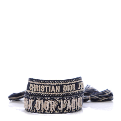 Christian Dior Woven Cotton J'Adior Friendship Bracelet Set Navy 1 of 4