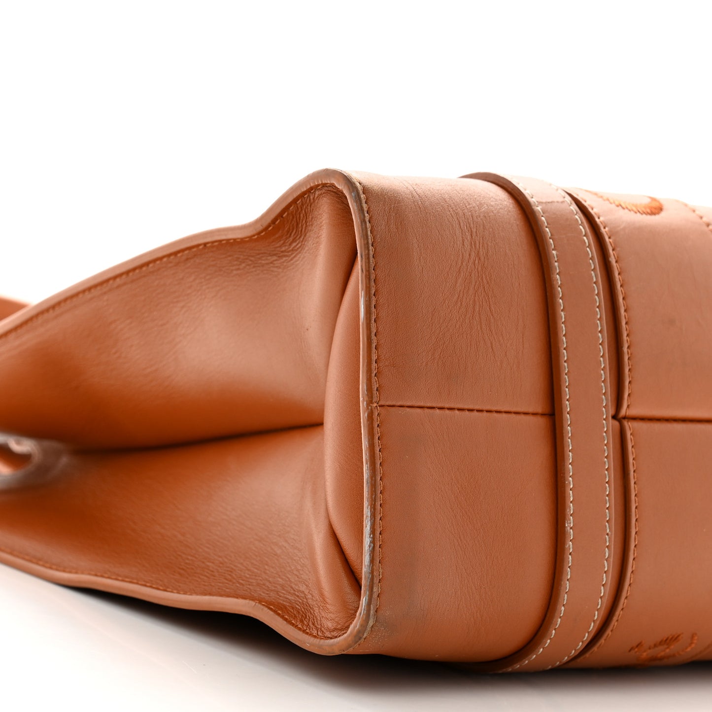 Calfskin Medium Woody Tote Caramel