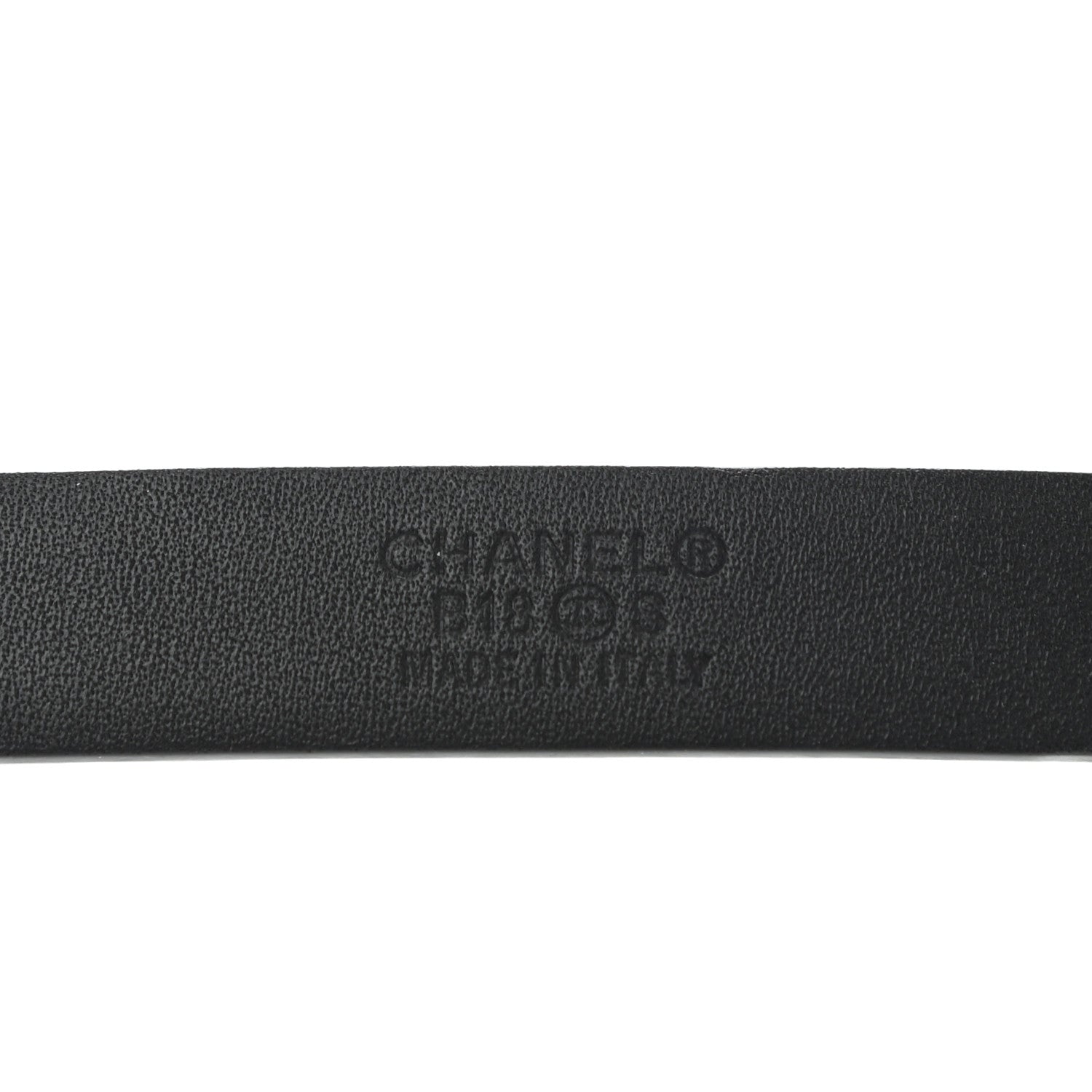Chanel Calfskin Crystal Logo Belt 85 34 Black 5 of 9