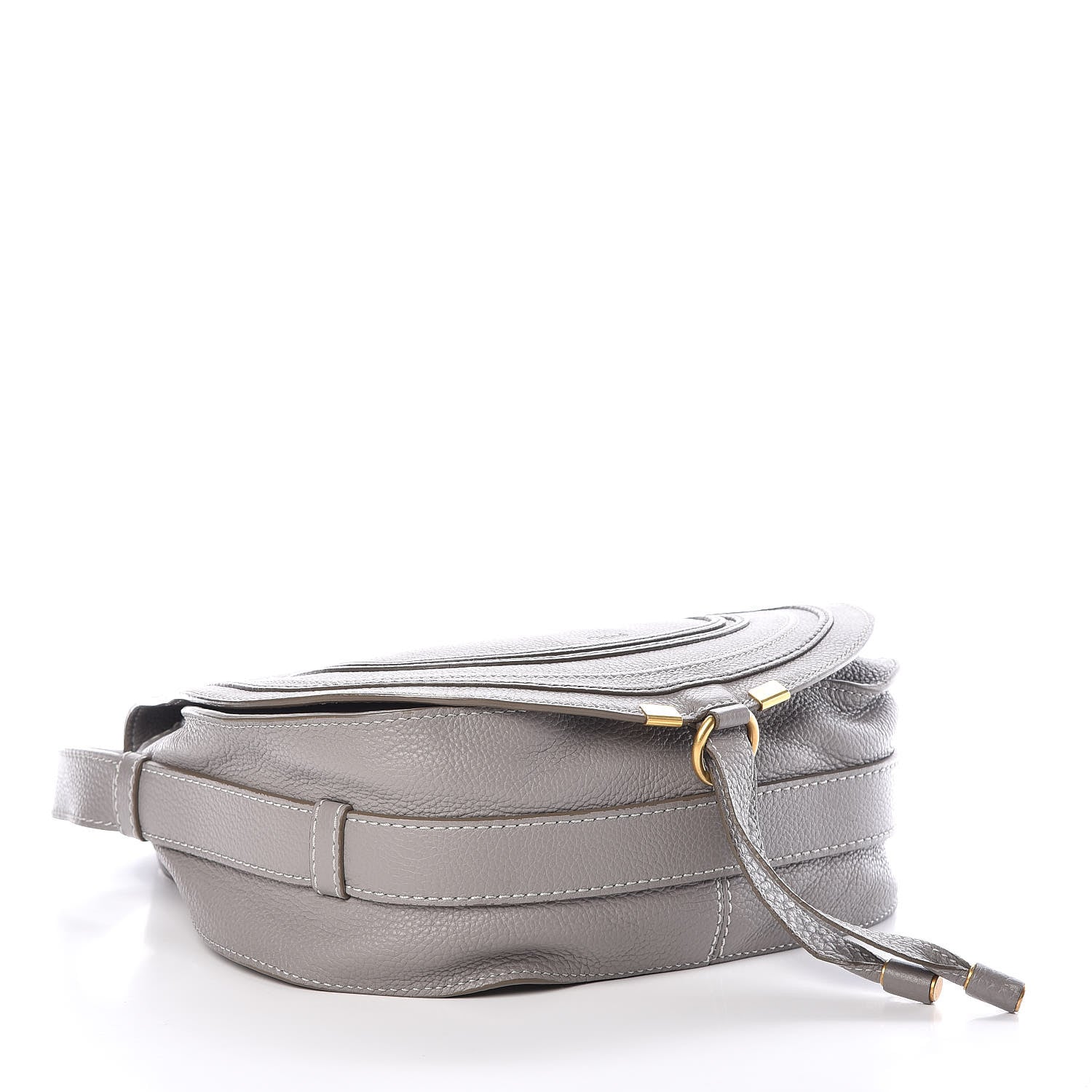 Chloe Calfskin Medium Marcie Round Crossbody Bag Cashmere Grey 4 of 9