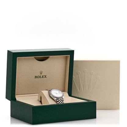 Rolex Stainless Steel 18K White Gold Diamond Bezel Mother of Pearl 36mm Oyster Perpetual Datejust Watch 126284RBR 6 of 6