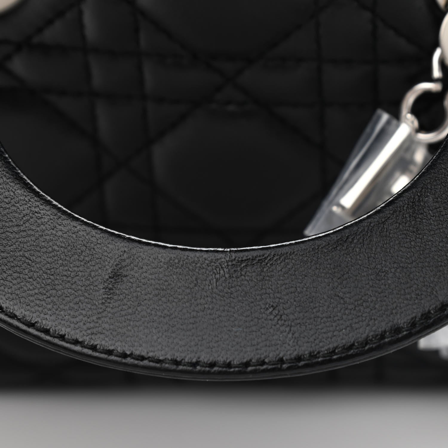 Christian Dior Lambskin Cannage Mini Lady Dior Black 11 of 12