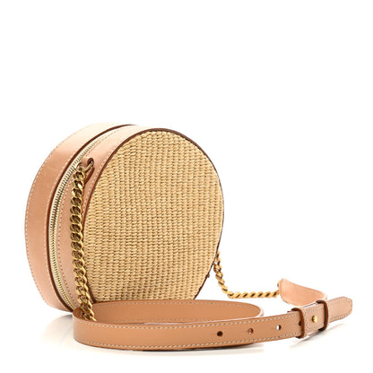 Saint Laurent Raffia Calfskin Small Mica Bag Natural Brown Gold 3 of 15