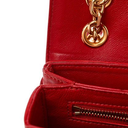 Celine Shiny Calfskin Medium C Bag Red 12 of 16