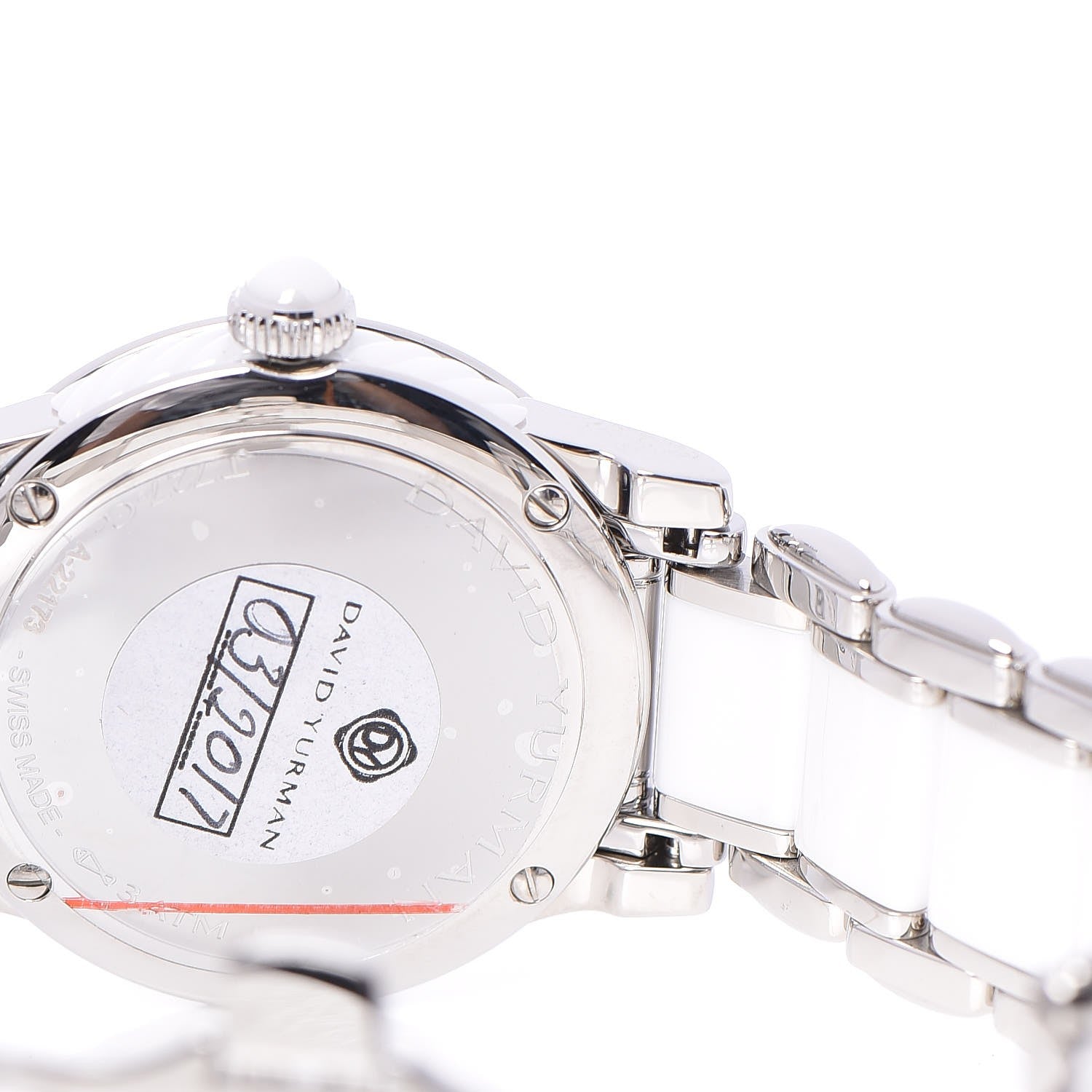David Yurman Stainless Steel Ceramic Diamond 38mm Classic Quartz Watch White 8 of 11