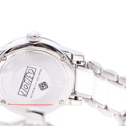 David Yurman Stainless Steel Ceramic Diamond 38mm Classic Quartz Watch White 8 of 11