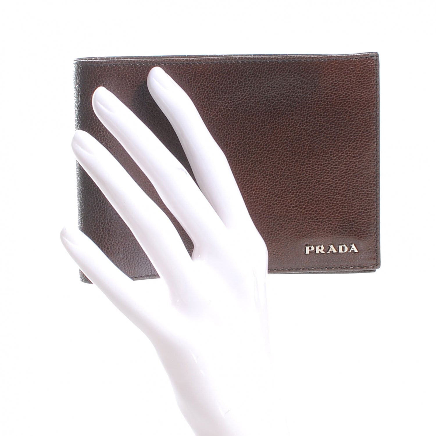 Prada Soft Goatskin Bi-Fold Wallet Moro 2 of 8