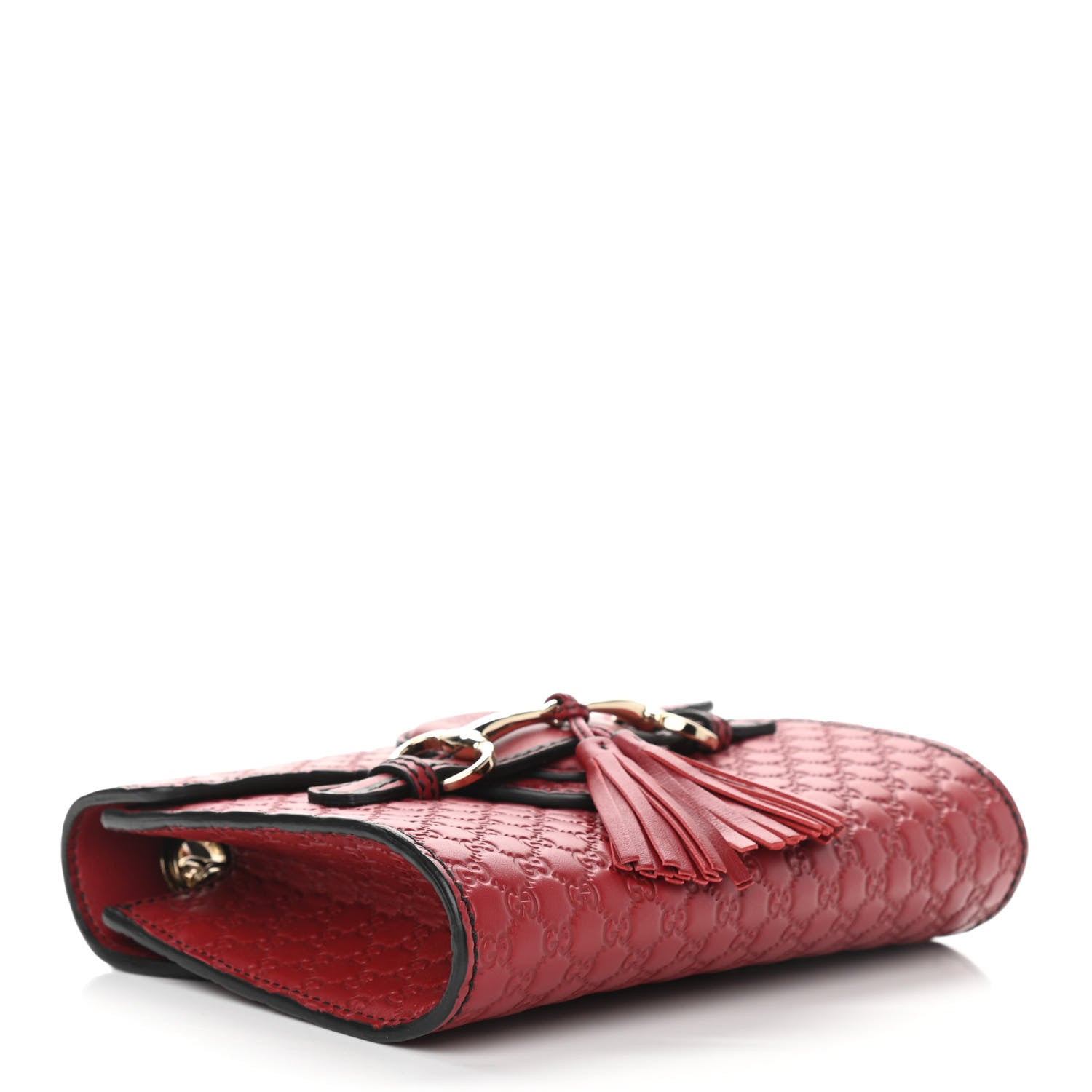 Gucci Soft Microguccissima Mini Emily Chain Shoulder Bag Rosso 4 of 10