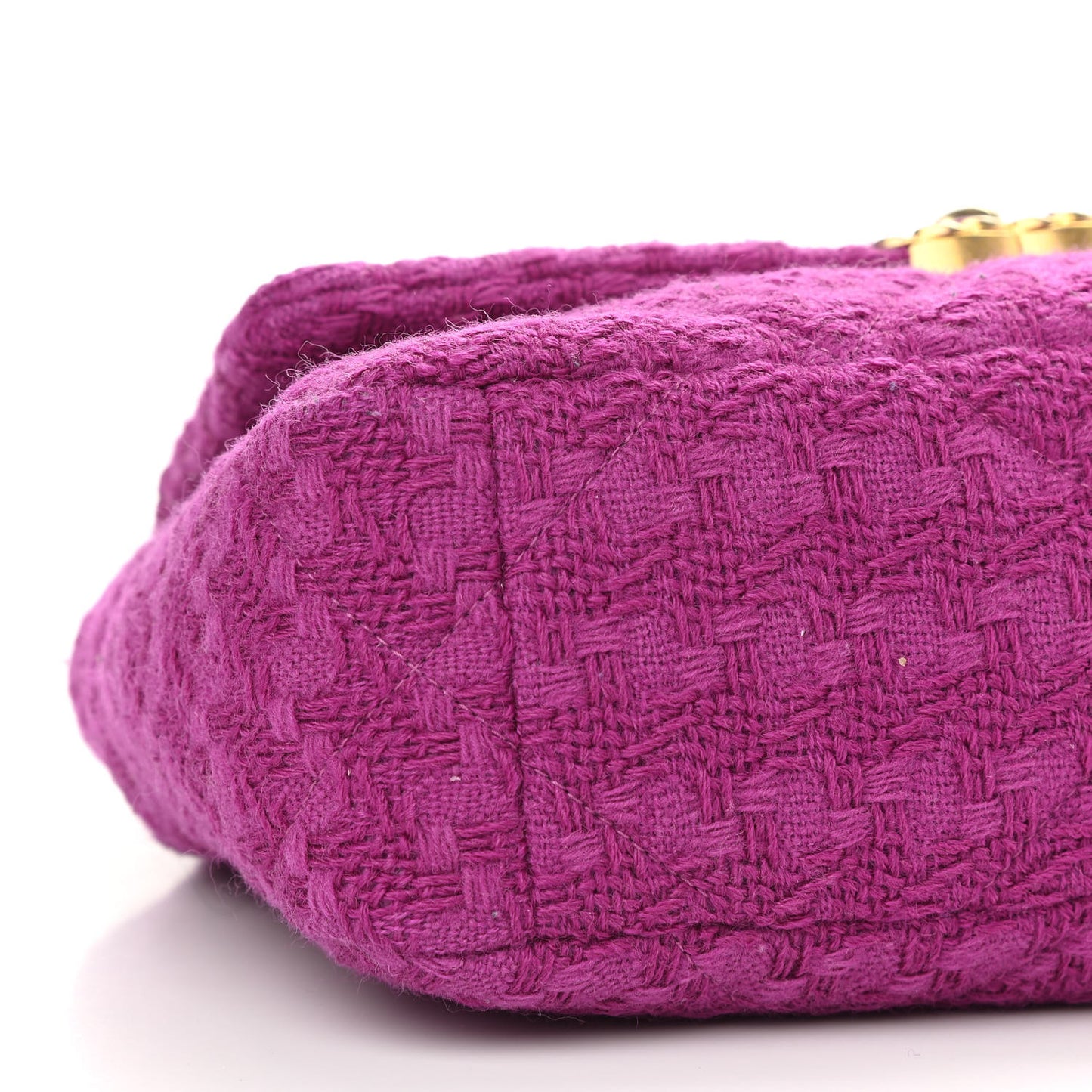 Tweed Quilted Medium Chanel 19 Flap Magenta