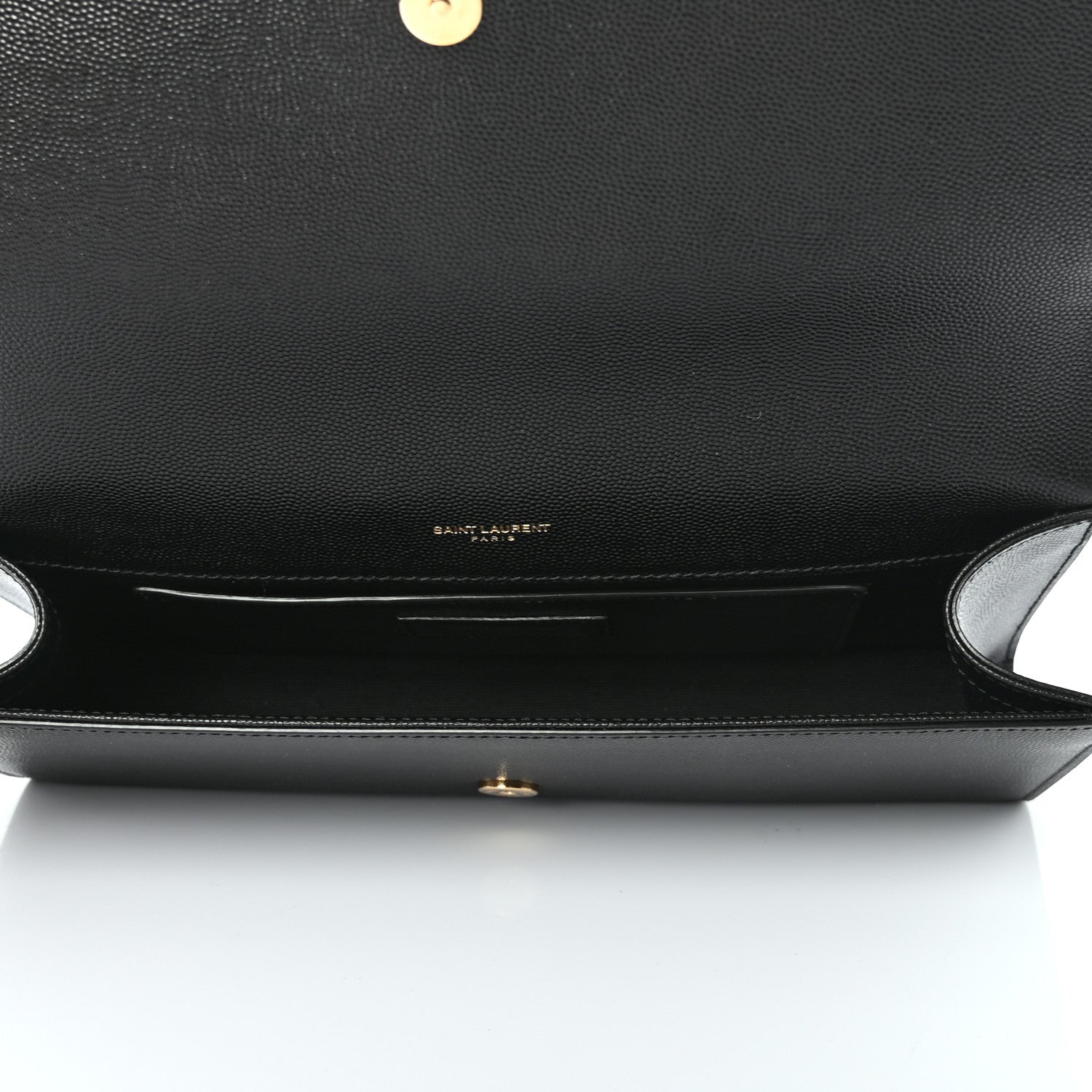 Saint Laurent Grain De Poudre Monogram Cassandre Clutch Black 5 of 7