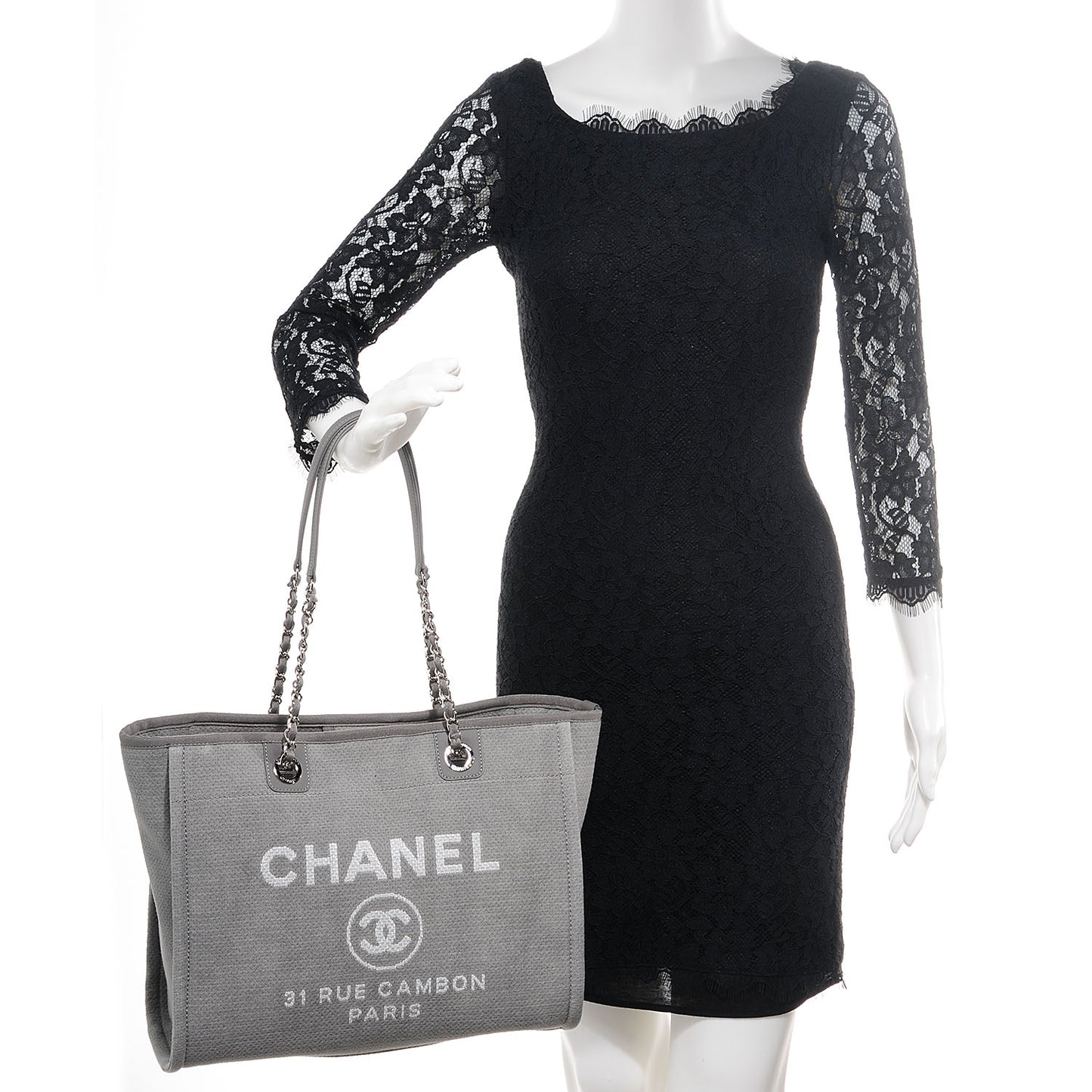 Canvas Deauville Small Tote Grey