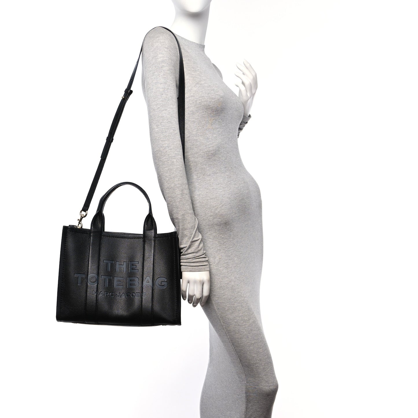 Grained Calfskin Medium The Tote Bag Black