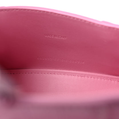 Balenciaga Shiny Calfskin Crocodile Embossed Hourglass Top Handle Bag XS Pink 8 of 15