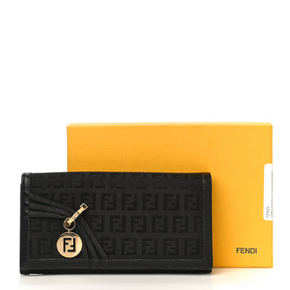 Fendi Zucchino Continental Wallet Black 12 of 12