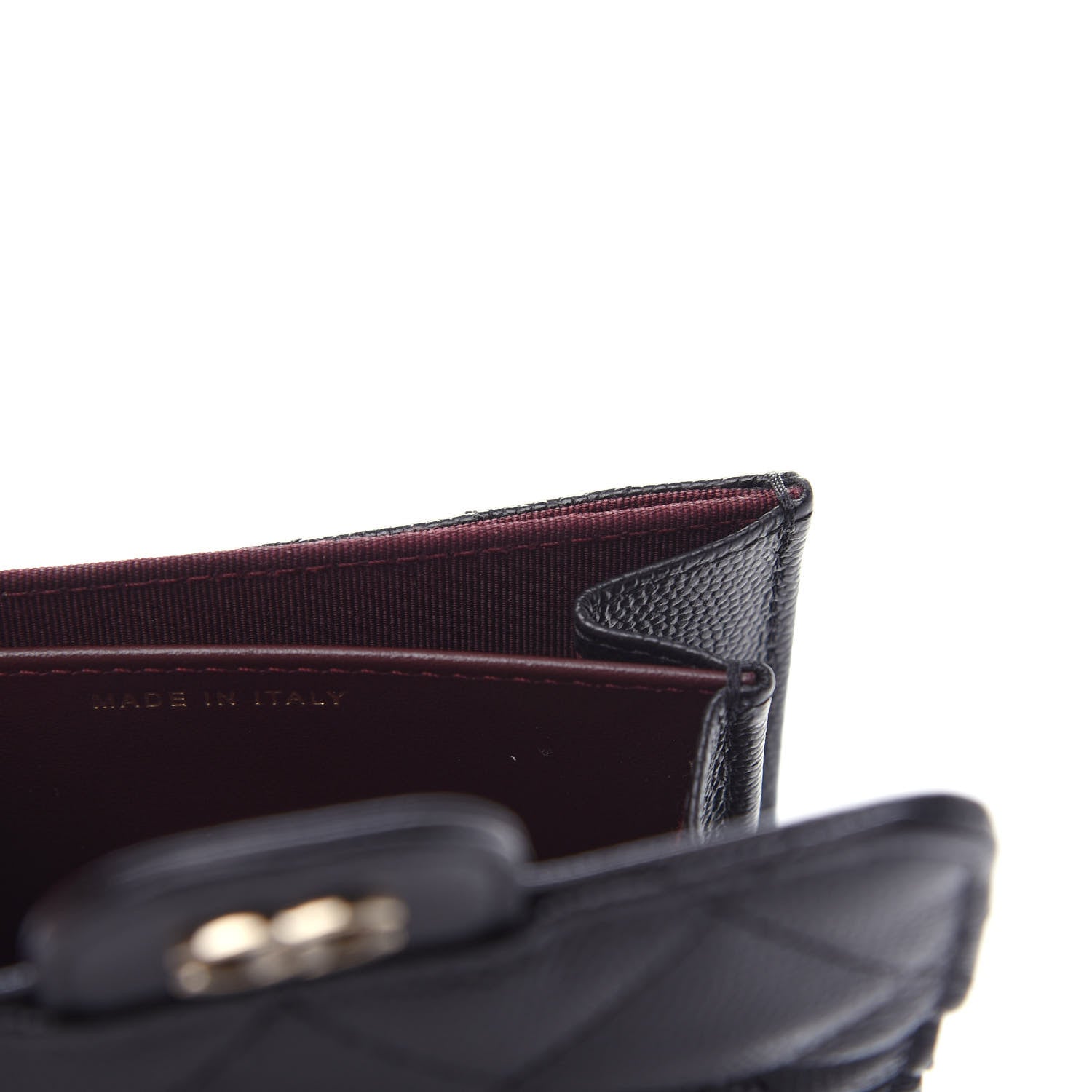 Chanel Caviar Quilted Flap Card Holder Wallet Black 7 of 8