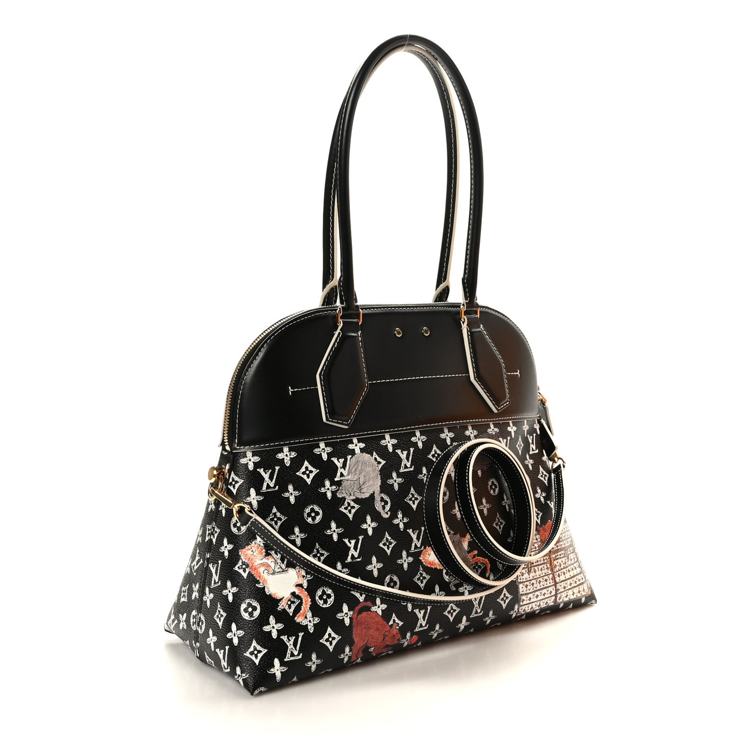 Calfskin Catogram Alma Souple MM Black