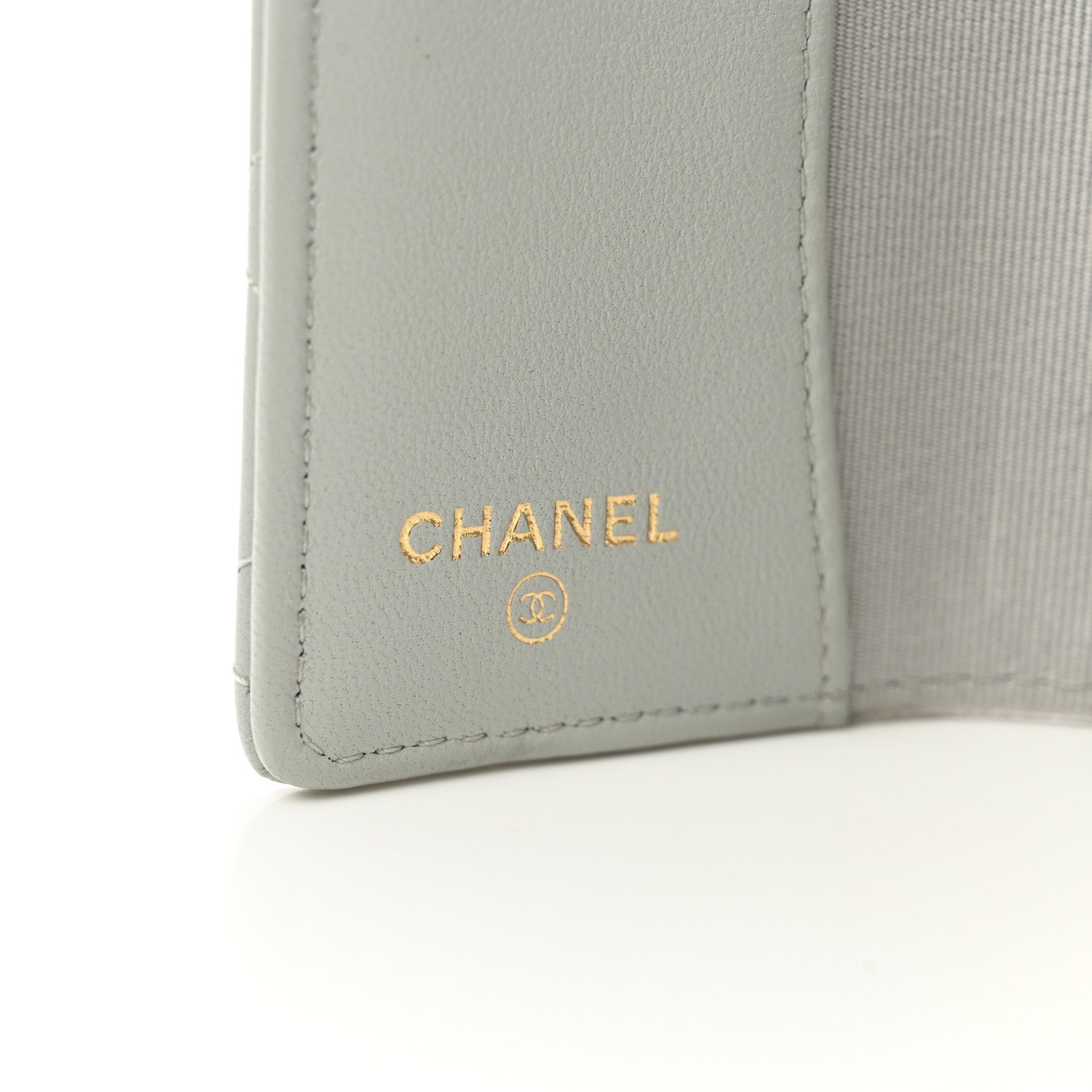 Chanel Lambskin Quilted Classic 4 Key Holder Wallet Grey 6 of 9