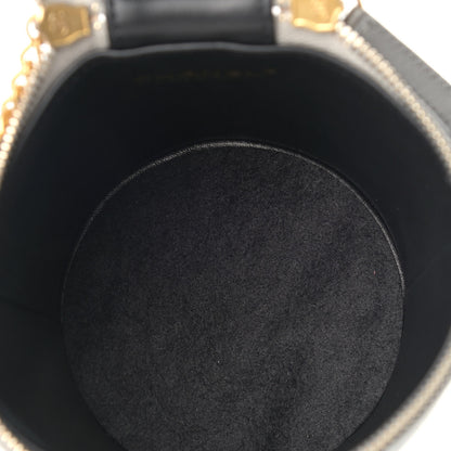 Chanel Metallic Lambskin Quilted Side Note Vanity Grey 5 of 10