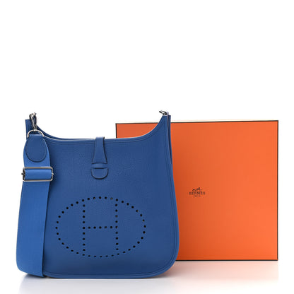 Hermes Taurillon Clemence Evelyne III PM Bleu Zellige 10 of 10