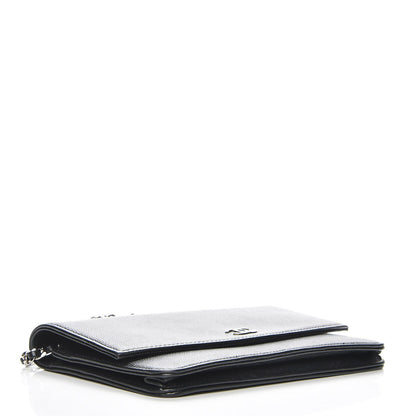 Chanel Caviar Sevruga Wallet On Chain WOC Black 4 of 9
