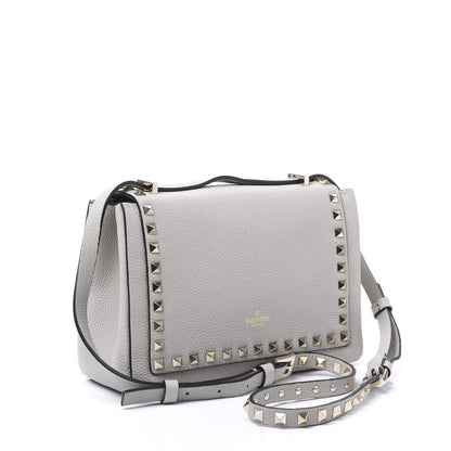 Valentino Garavani Grained Calfskin Small Rockstud Crossbody Opal Grey 2 of 9