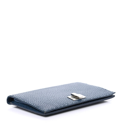 Fendi Cuoio Romano Selleria Mini Peekaboo Clutch Wallet Blue Notte 5 of 12