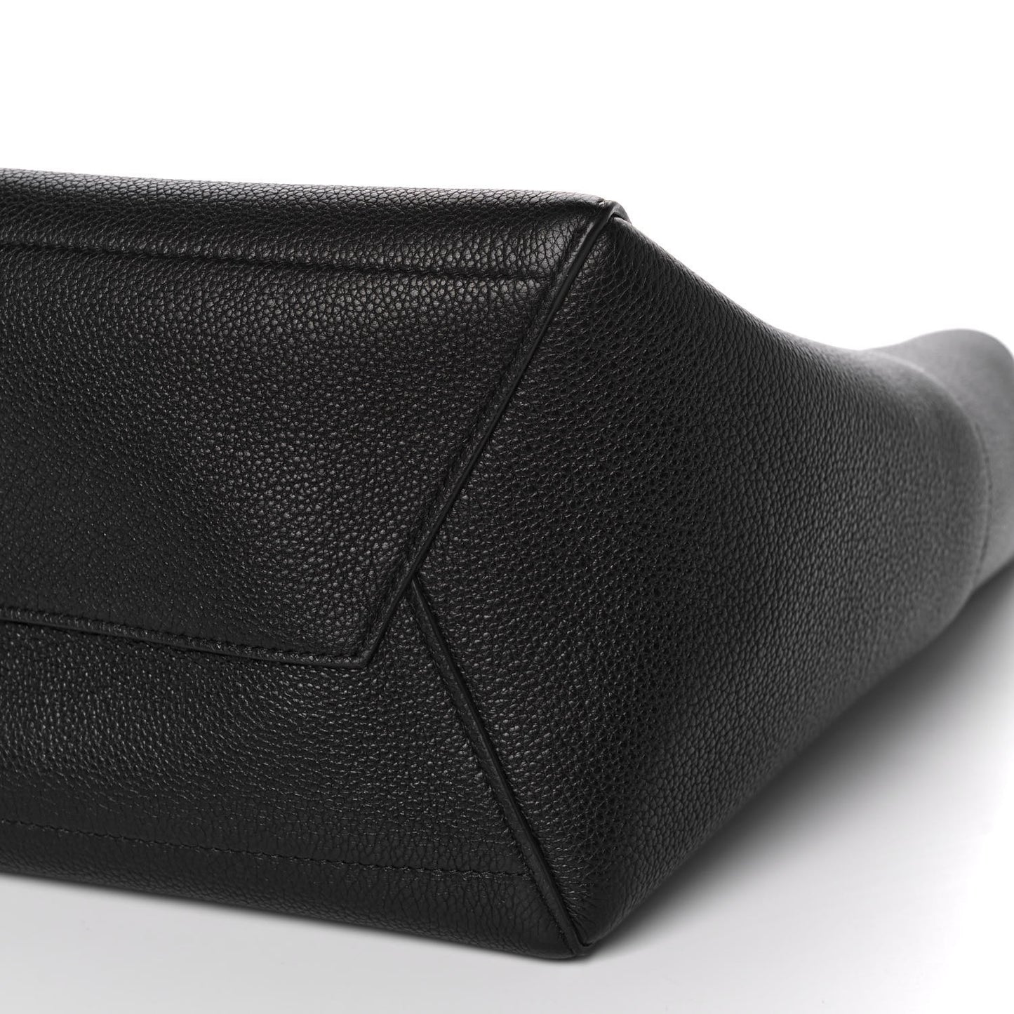 Soft Grained Calfskin Sangle Bucket Bag Black