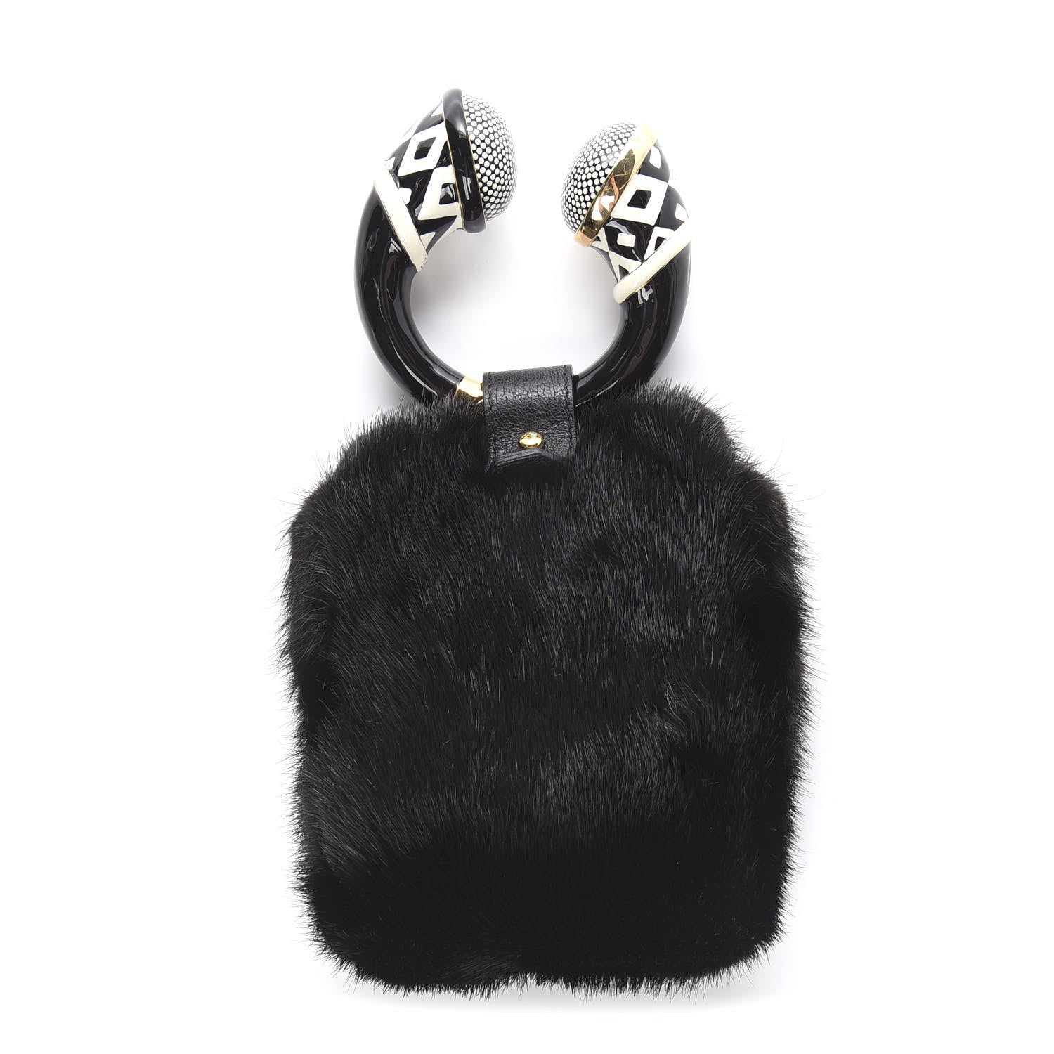 Tom Ford Mink Fur Bracelet Bag Black 3 of 10