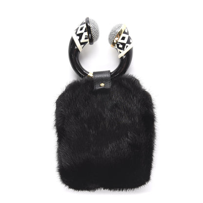 Tom Ford Mink Fur Bracelet Bag Black 3 of 10