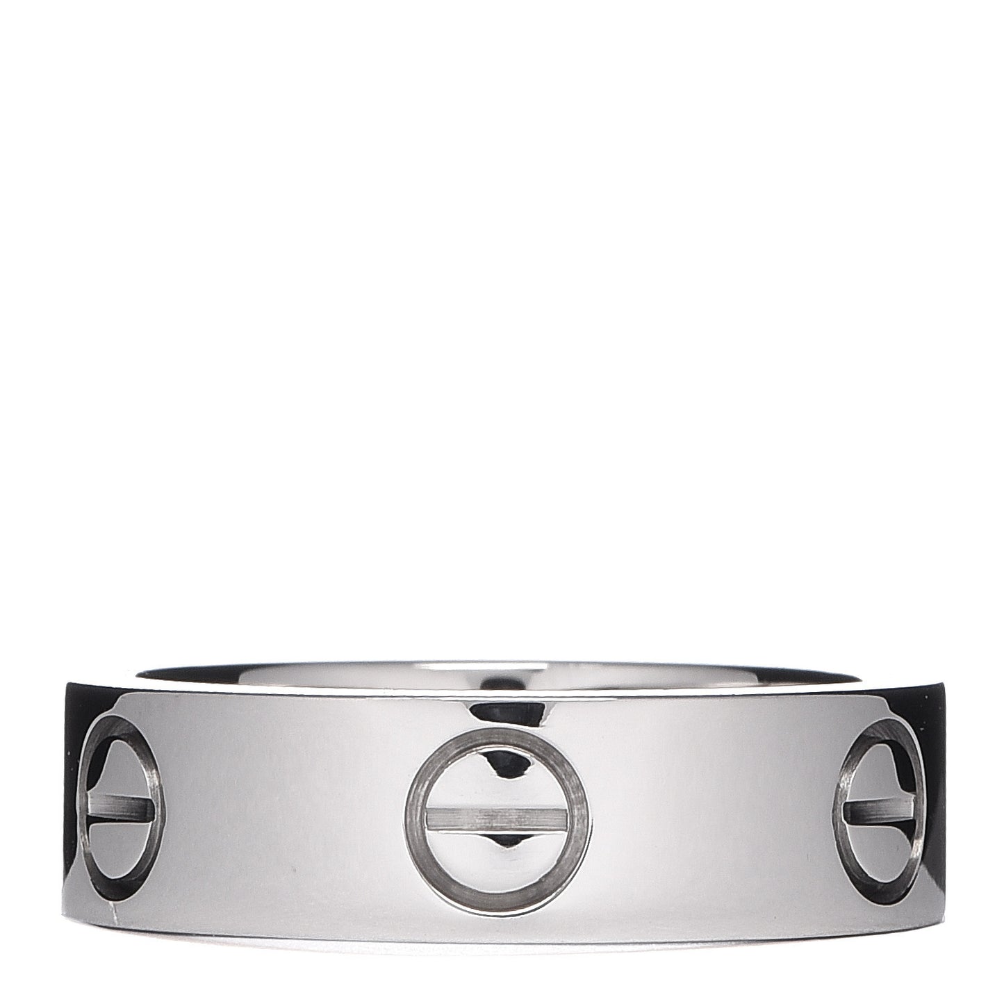 18K White Gold 5.5mm LOVE Ring 52 6