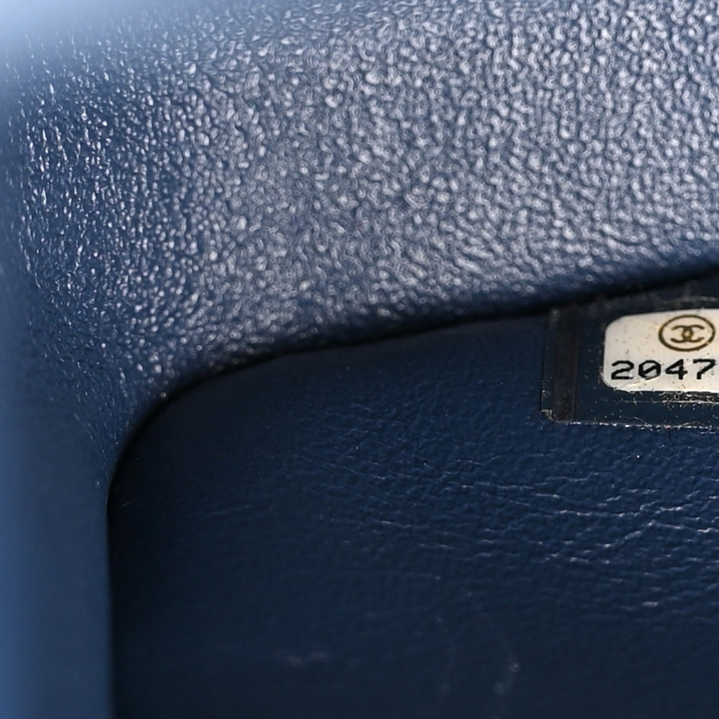 Patent Quilted Jumbo Double Flap Navy