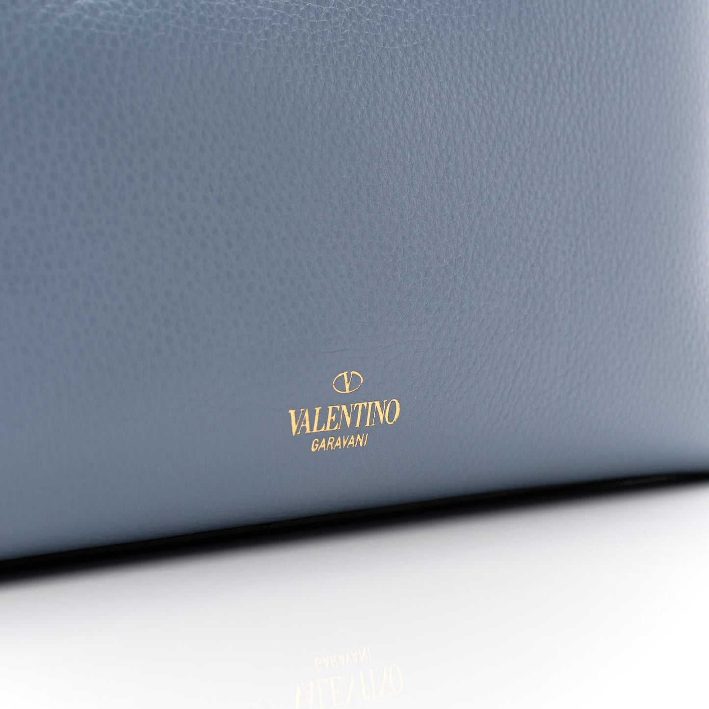 Grained Calfskin Rockstud Shoulder Tote Niagara